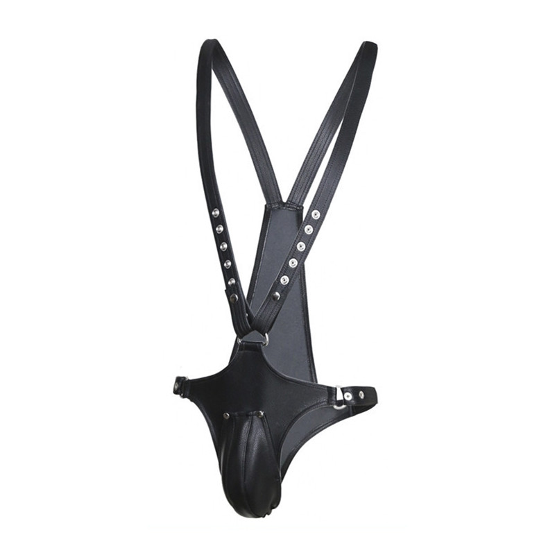 Generique Singlet Open Rompers Simili Noir